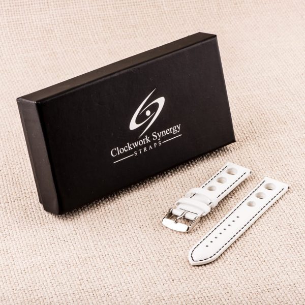 White & Black 3-hole Smooth Rally Bands - Image 8