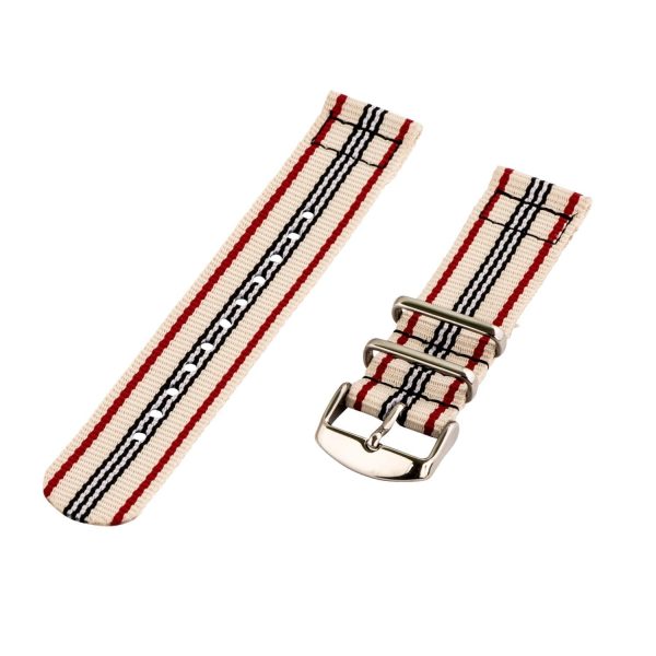 White/Navy/Red 2-piece Classic NATO Bands