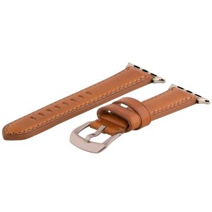 Light Brown Worn Leather Apple Watch