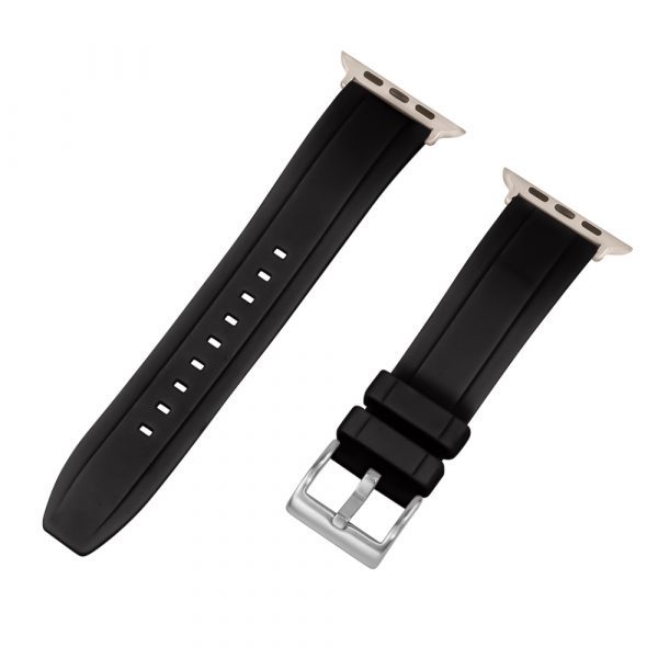 Black AEM Diver Rubber Watch Bands for Apple Watch®