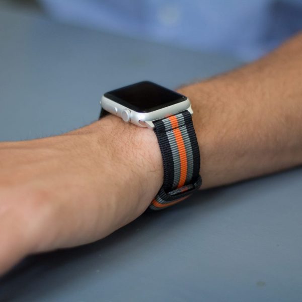Orange/Grey/Black RAF Ballistic Watch Bands for Apple Watch<sup>®</sup> - Image 2