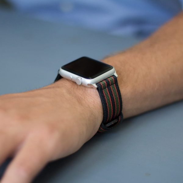 Black/Green/Red RAF Ballistic Watch Bands for Apple Watch<sup>®</sup> - Image 2