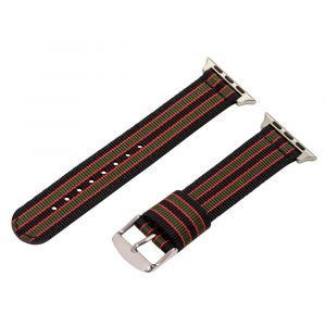 Black/Green/Red RAF Ballistic Watch Bands for Apple Watch<sup>®</sup>