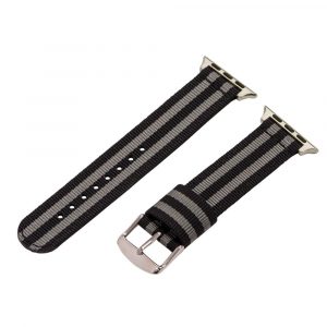 Black & Grey RAF Ballistic Watch Bands for Apple Watch<sup>®</sup>