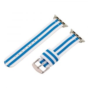 White & Light Blue RAF Ballistic Watch Bands for Apple Watch<sup>®</sup>