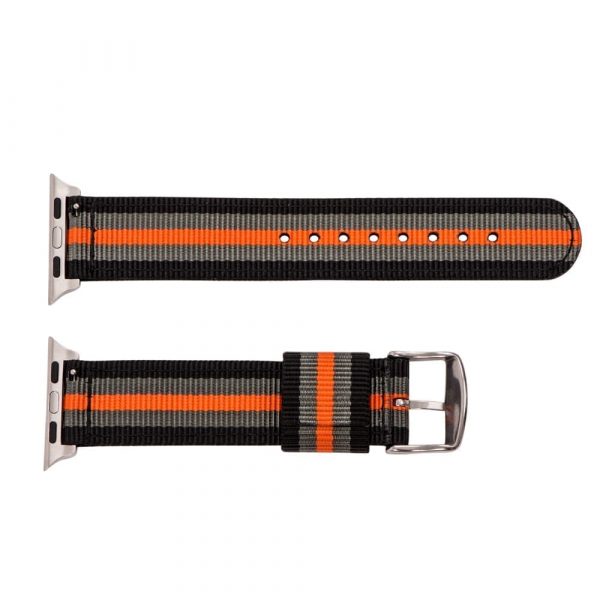 Orange/Grey/Black RAF Ballistic Watch Bands for Apple Watch<sup>®</sup> - Image 3
