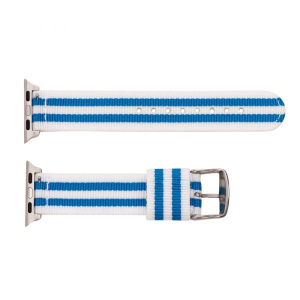 White & Light Blue RAF Ballistic Watch Bands for Apple Watch<sup>®</sup> - Image 3