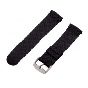 Black 2-Piece Double Perlon Watch Bands
