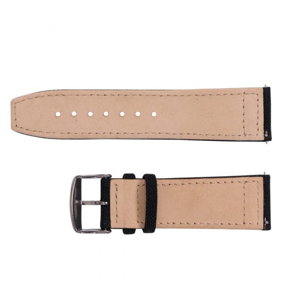 Black Cordura® Leather Watch Bands - Image 3