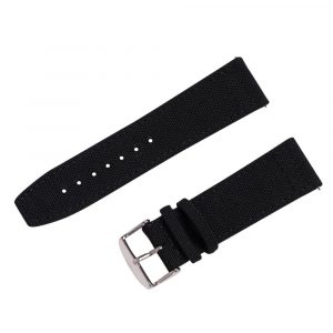 Black Cordura® Leather Watch Bands