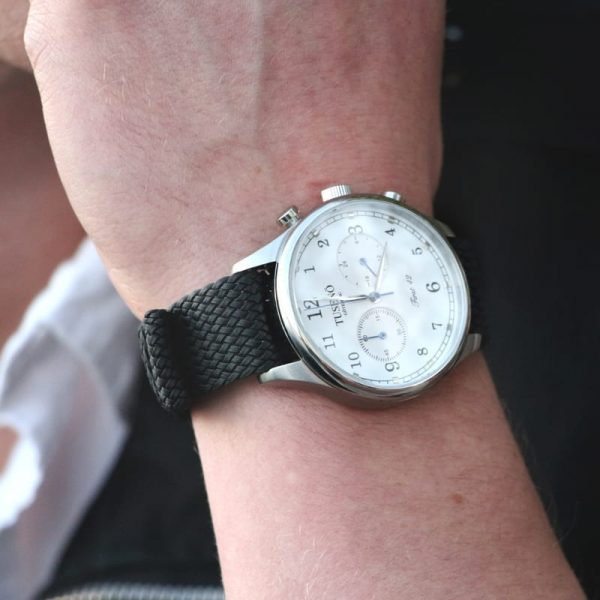 Black Perlon Watch Strap