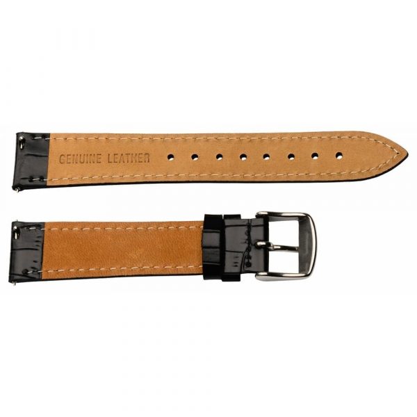 Black Croco Leather Watch Bands - Image 2