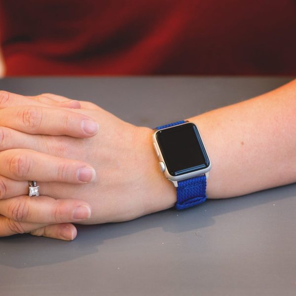 Blue 2-Piece Perlon Watch Bands for Apple Watch<sup>®</sup> - Image 2