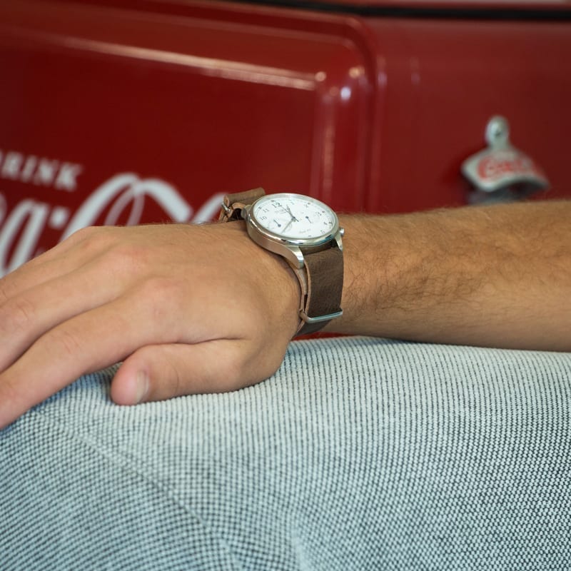 Brown Vintage Leather Ballistic Strap - Image 2