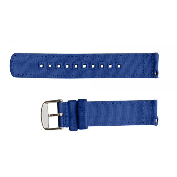 Navy Blue 2-Piece Canvas Watch Bands - Image 2