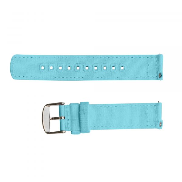 Turquoise 2-Piece Canvas Watch Bands - Image 2