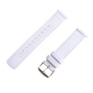 White 2-Piece Canvas Watch Bands