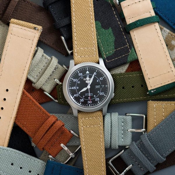 Black Cordura® Leather Watch Bands - Image 5