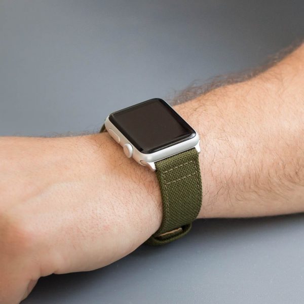 Army Green Cordura<sup>®</sup>(S/M) Watch Bands for Apple Watch<sup>®</sup> - Image 2