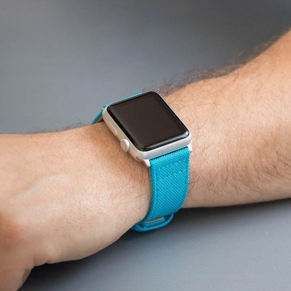 Electric Blue Cordura<sup>®</sup>(M/L) Watch Bands for Apple Watch<sup>®</sup> - Image 2