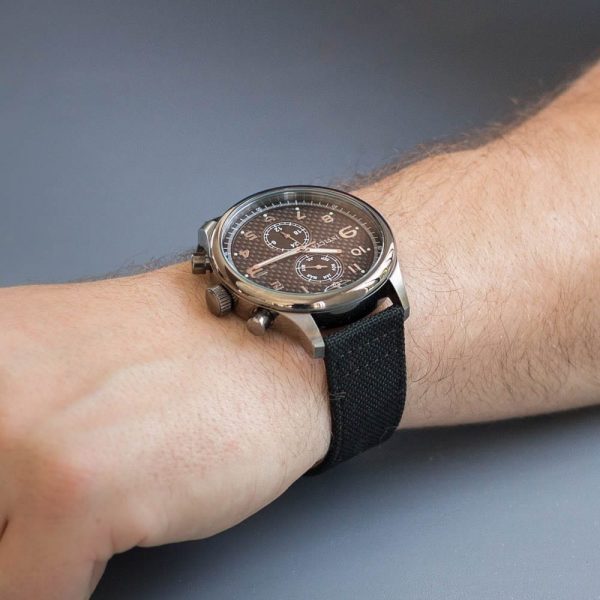 Black Cordura® Leather Watch Bands - Image 2
