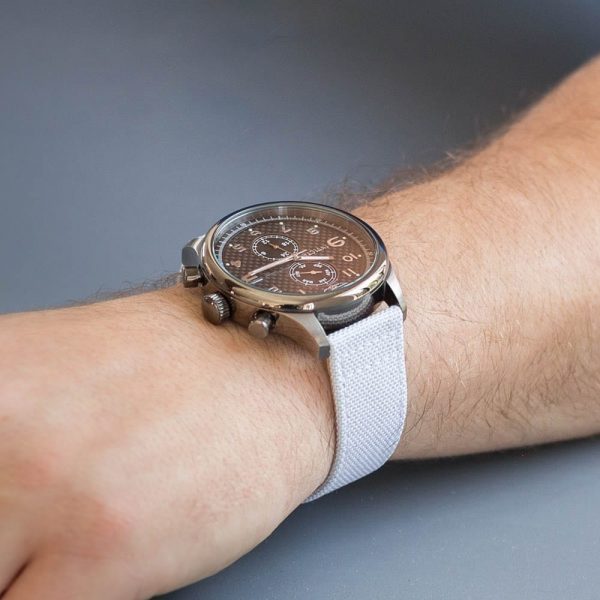 Snow Cordura® Leather Watch Bands - Image 2