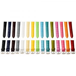 Set of 15 Croco Leather Watch Bands