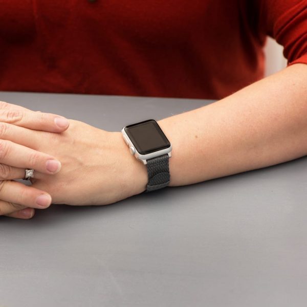 Dark Grey 2-Piece Perlon Watch Bands for Apple Watch<sup>®</sup> - Image 2