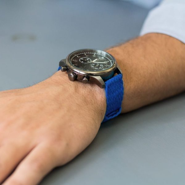 Blue 2-Piece Double Perlon Watch Bands - Image 2