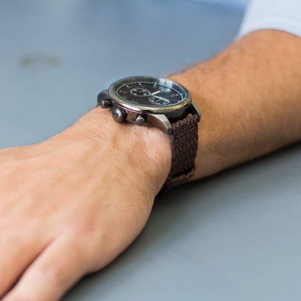 Brown 2-Piece Double Perlon Watch Bands