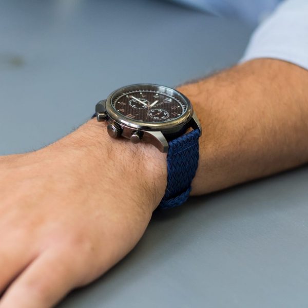 Navy 2-Piece Double Perlon Watch Bands - Image 2