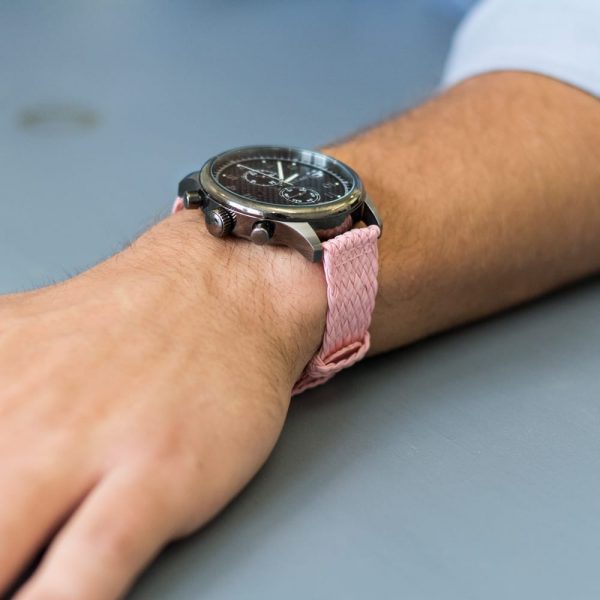Pink 2-Piece Double Perlon Watch Bands - Image 2