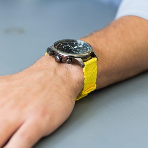 Yellow 2-Piece Double Perlon Watch Bands - Image 2