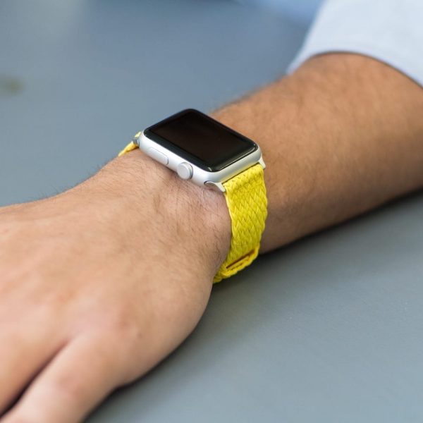 Yellow 2-Piece Double Perlon Watch Bands for Apple Watch<sup>®</sup> - Image 2