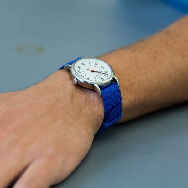 Blue Double Braided Perlon Strap - Image 2