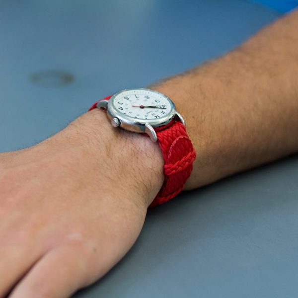 Red Double Braided Perlon Strap - Image 2