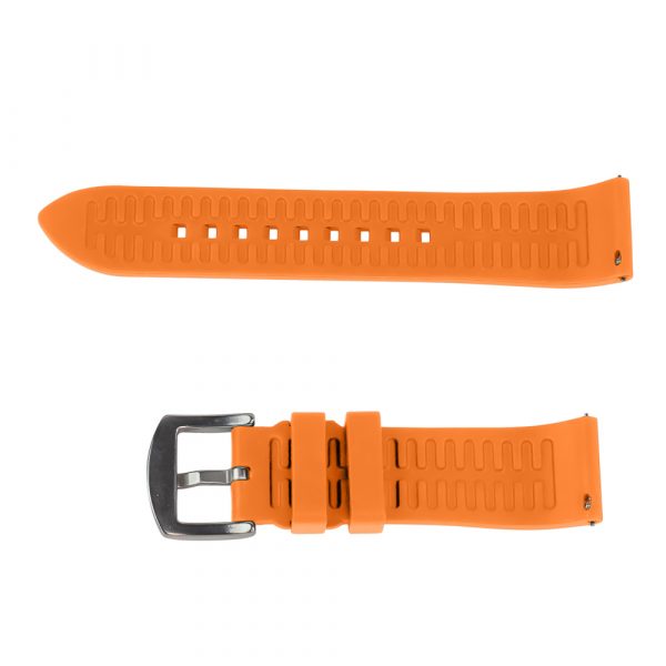 Orange FKM Smooth Diver Rubber Watch Bands - Image 3