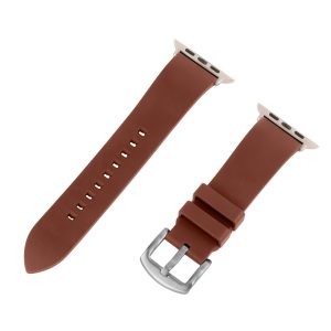 Brown FKM Smooth Diver Rubber Watch Bands for Apple Watch®