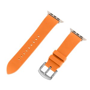 Orange FKM Smooth Diver Rubber Watch Bands for Apple Watch®