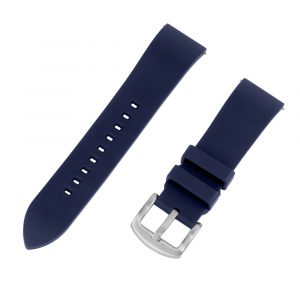 Navy FKM Smooth Diver Rubber Watch Bands