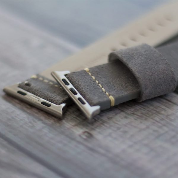 Grey Suede Leather Bands for Apple Watch