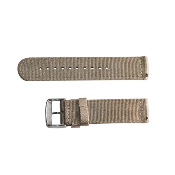 Khaki 2-Piece Seat Belt Ballistic Watch Bands - Image 3