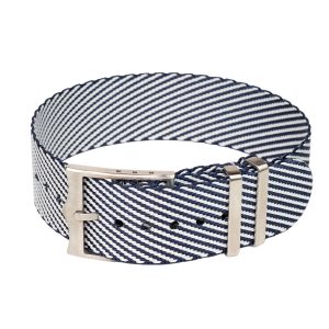 Blue & White Single Pass Ballistic adjustable Watch Strap