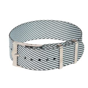 Grey & White Single Pass Ballistic adjustable Watch Strap