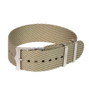 Khaki Single Pass Ballistic adjustable Watch Strap