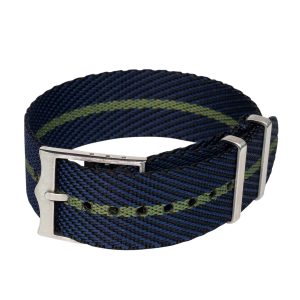 Navy & Green Single Pass Ballistic adjustable Watch Strap