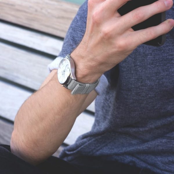 Light Grey Perlon Watch Strap - Image 2