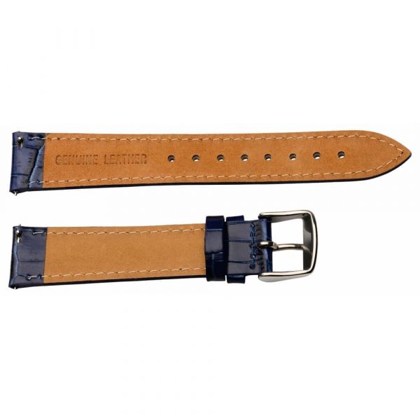 Navy Blue Croco Leather Watch Bands - Image 3