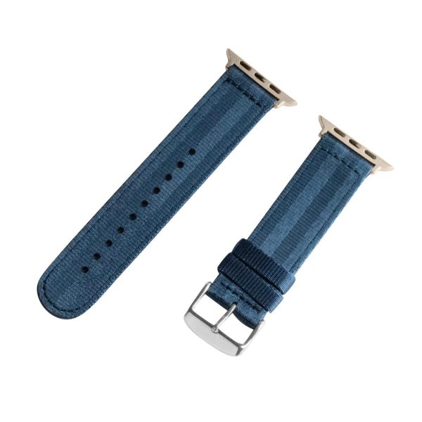 Ocean Blue 2 Piece Seat Belt Ballistic Watch Bands for Apple Watch<sup>®</sup>