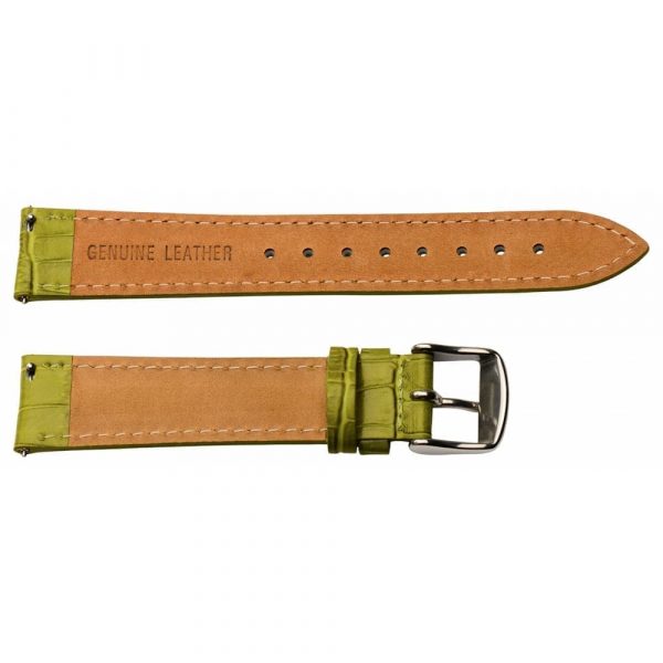 Olive Green Croco Leather Watch Bands - Image 2